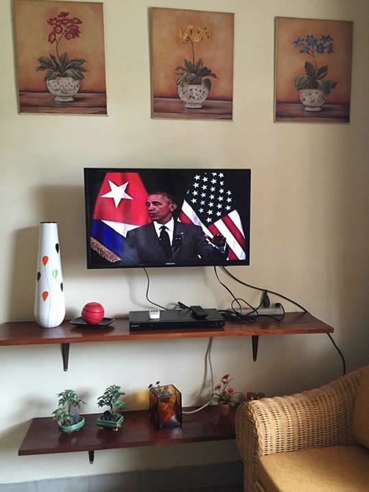 Watching President Obama on Cuban television